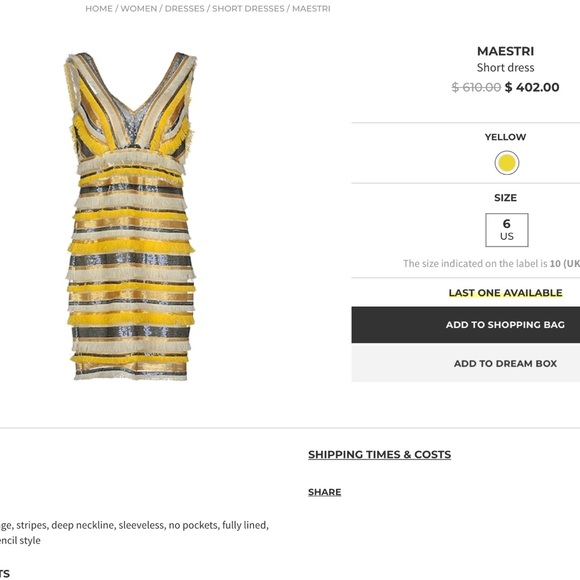 Eva Mendes Sabine striped fringe sequin dress 0 - Picture 9 of 10